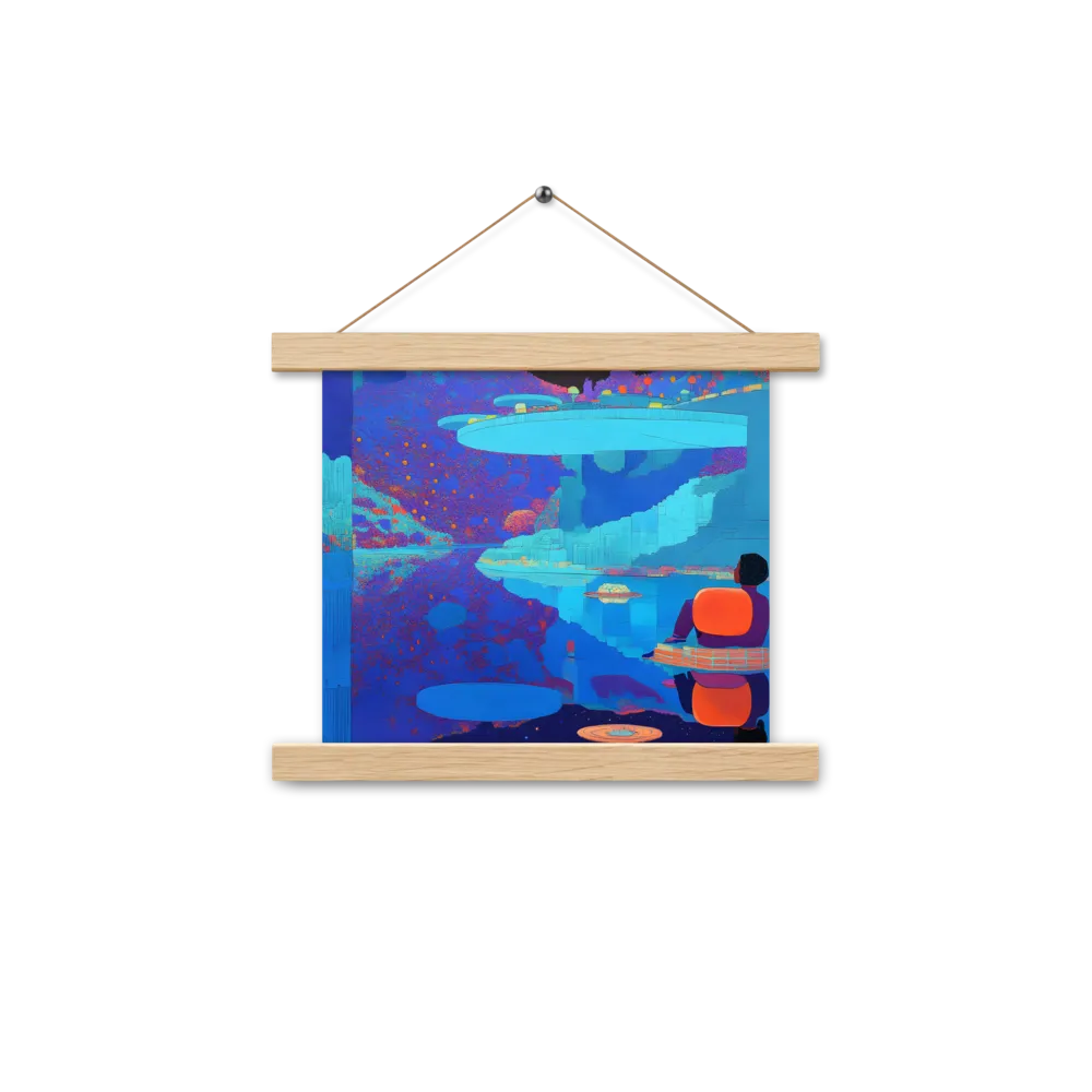 Reflections of Serenity | Poster With Oak Wood Hanger | 10″×10″