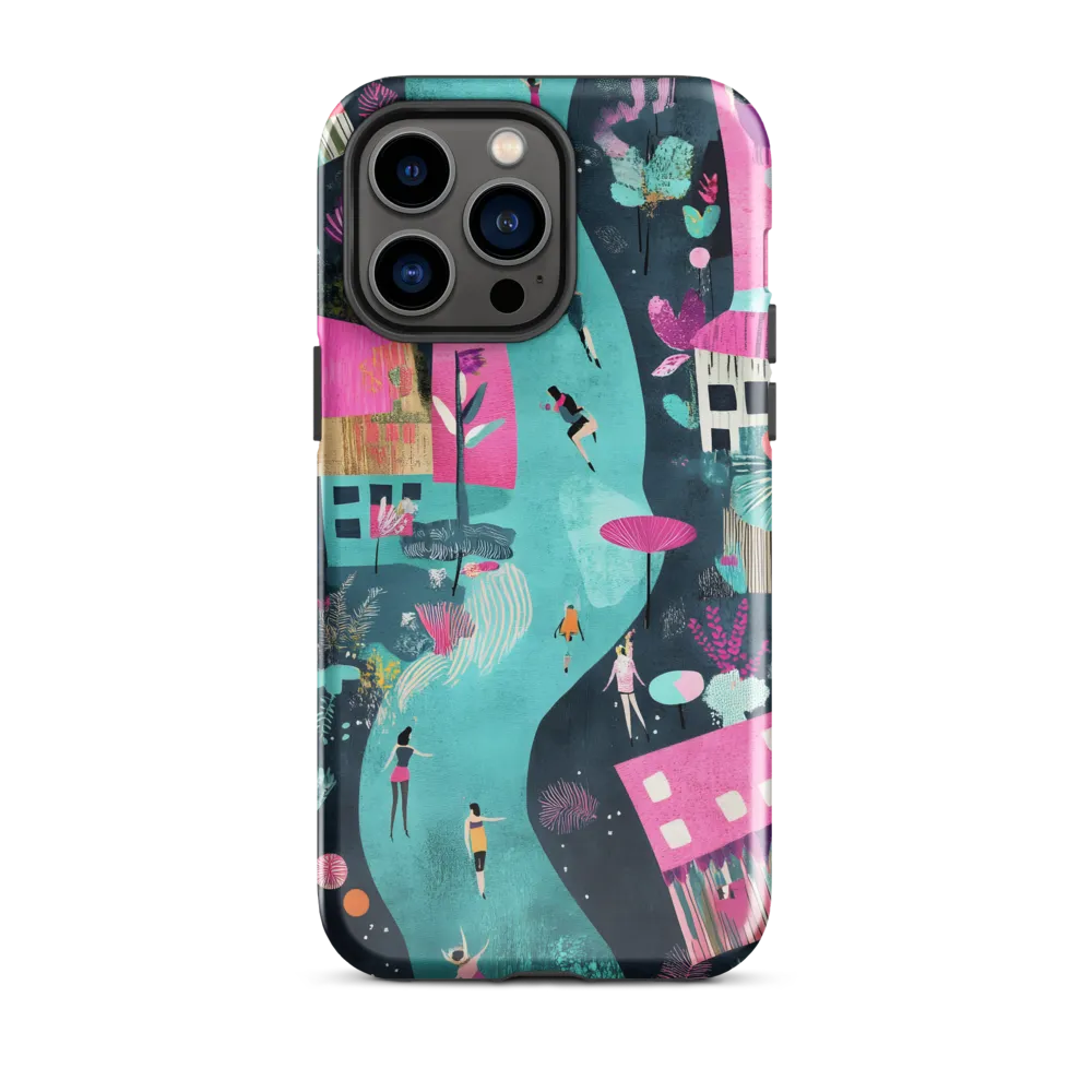 Whimsical Journey Through a Vibrant Landscape | Phone Case |  14 Pro Max | Tough Case | Glossy