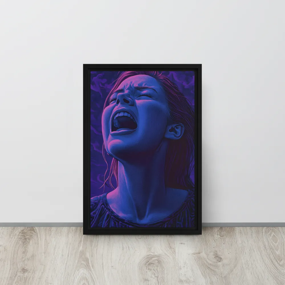 Echoes of Anguish | Canvas with Black Frame | 12″×18″