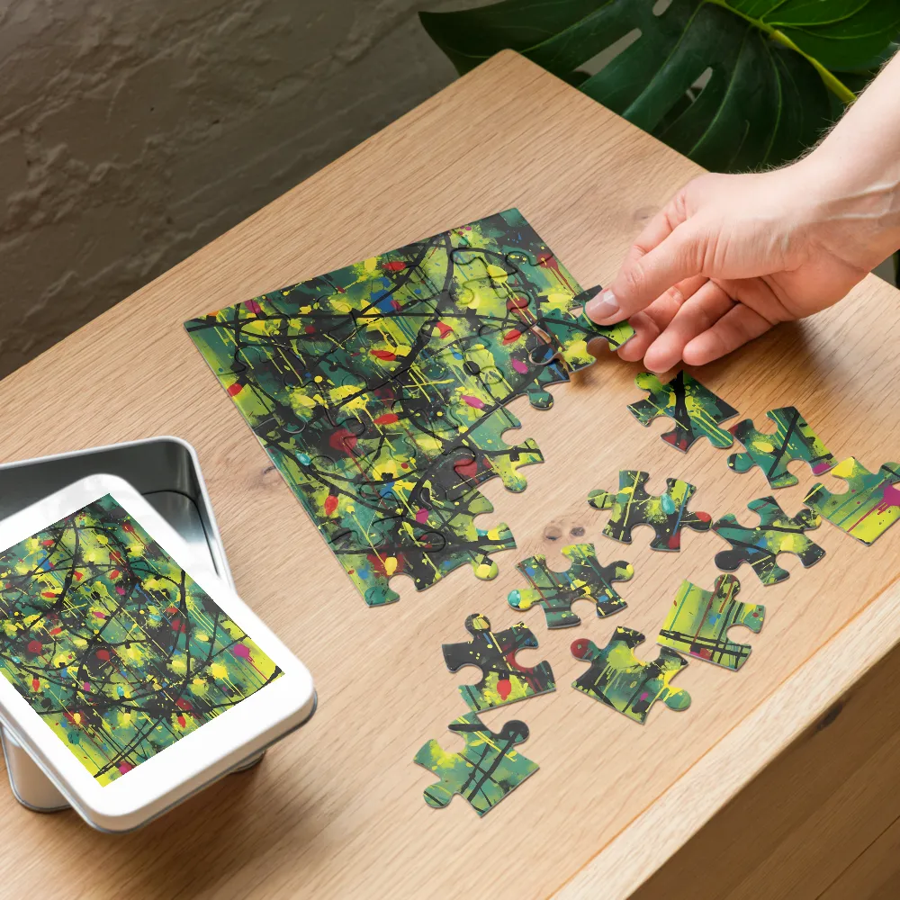 Dripping Light Garland 
 Jigsaw Puzzle in Tin Box