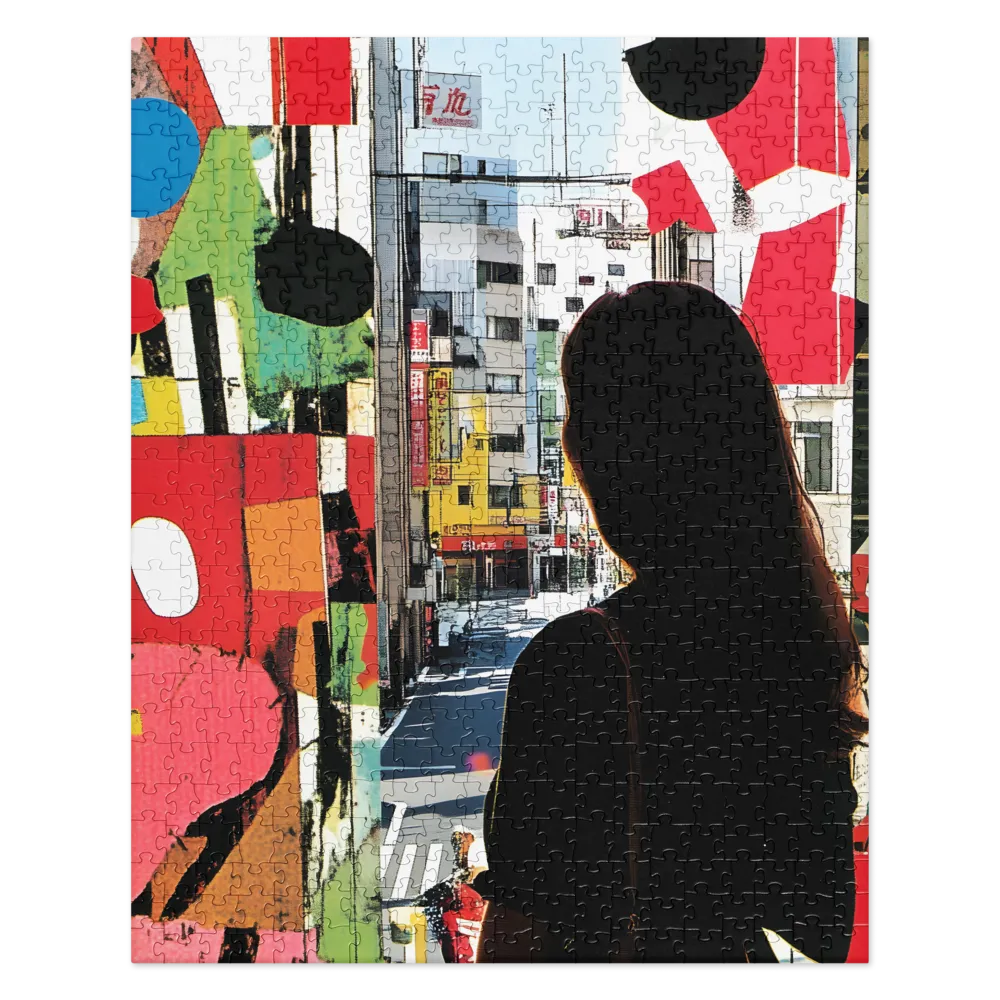 Urban Reflections: A Silhouette's Journey | Jigsaw Puzzle | 520 pieces