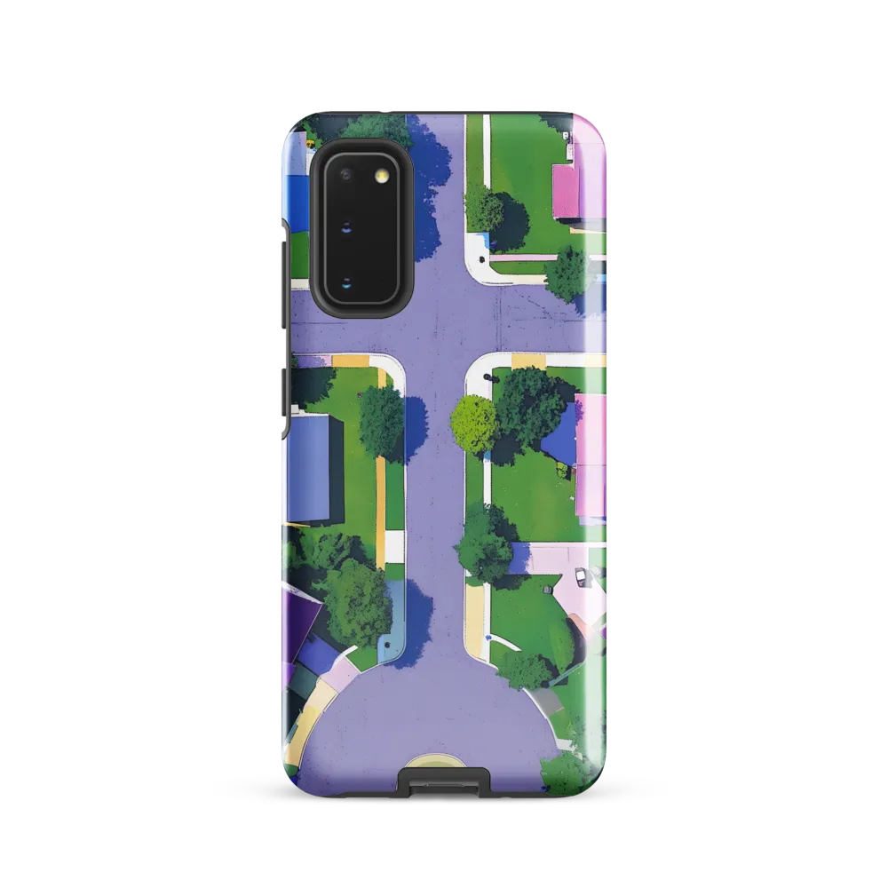 Aerial Harmony: Suburban Crossroads | Phone Case |  S20 | Tough Case | Glossy