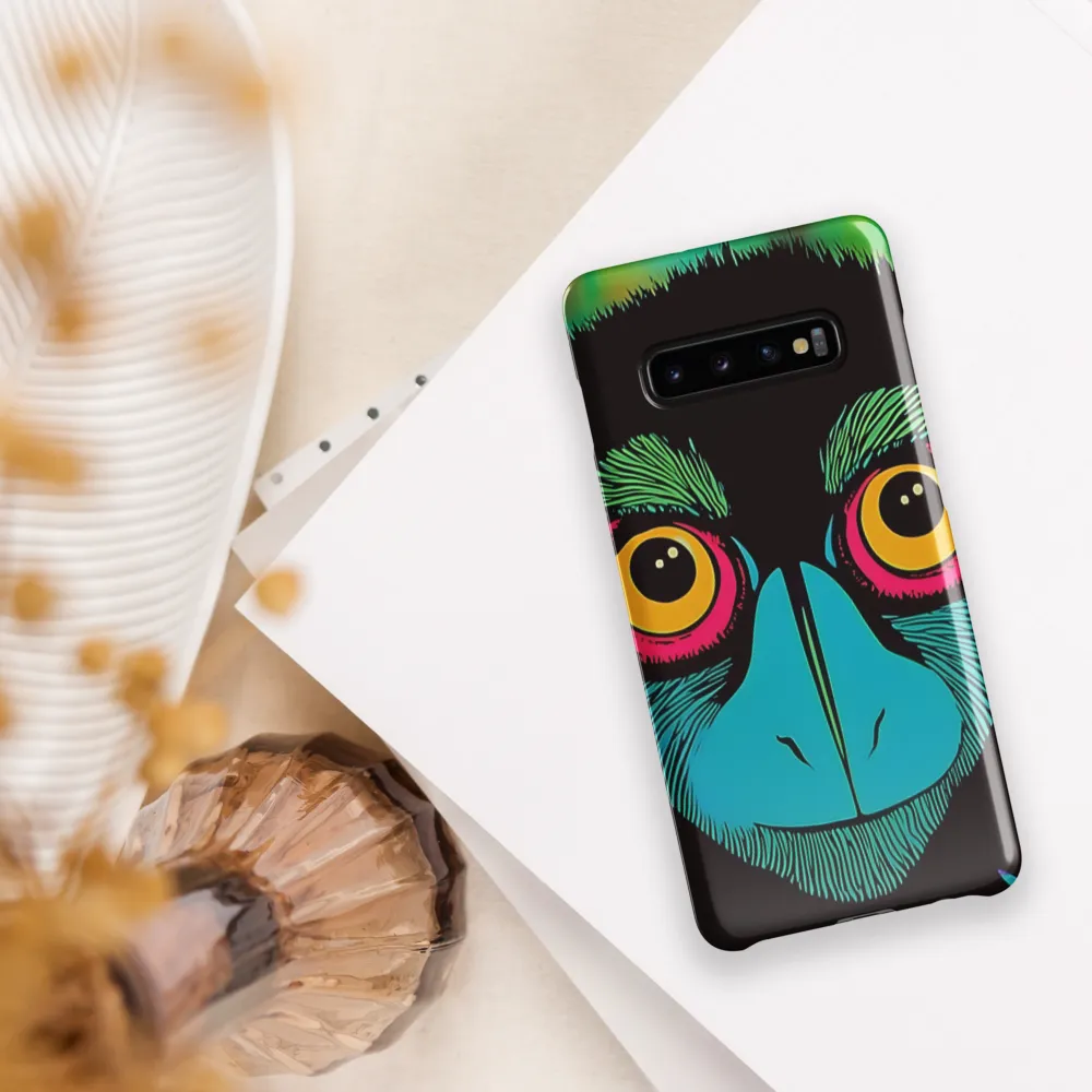 Whimsical Monkey Reflection | Phone Case |  S10 Plus | Snap Case | Glossy