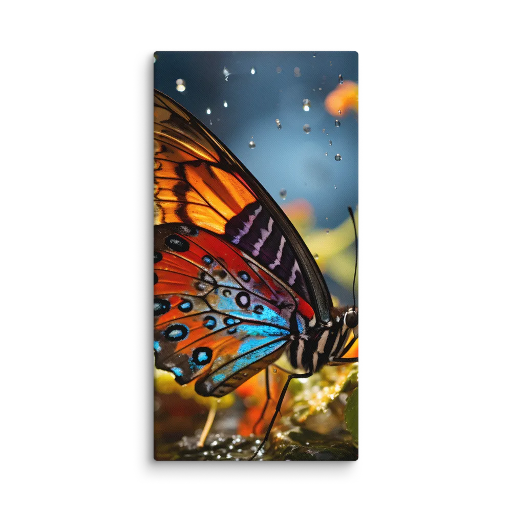 Dance of Colors: The Butterfly's Elegance | Canvas | 10″×20″