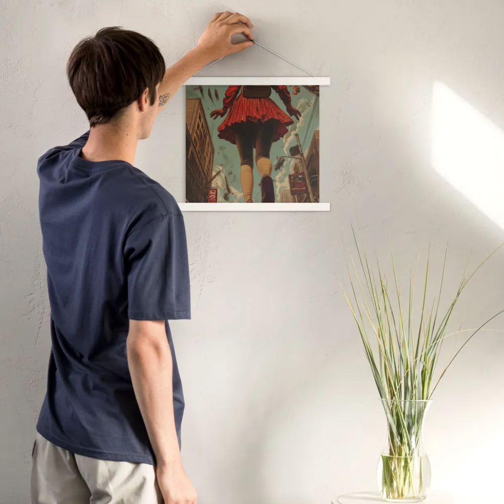 Flight of the Urban Dreamer | Poster With White Wood Hanger | 14″×14″
