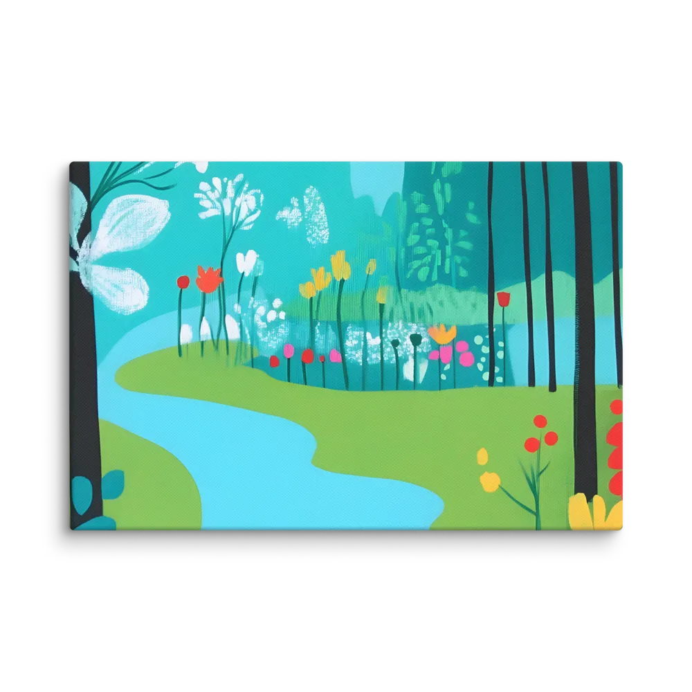Whispers of Spring: A Colorful Retreat | Canvas | 12″×18″