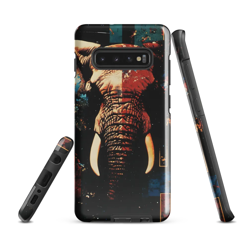 Majestic Mosaic: The Elephant | Phone Case |  S10 Plus | Tough Case | Glossy