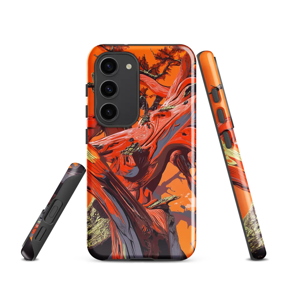 Life in Motion: An Abstract Tree | Phone Case |  S23 | Tough Case | Glossy
