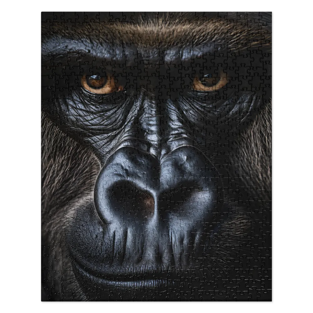 Gaze of the Wild: A Gorilla's Portrait | Jigsaw Puzzle | 520 pieces