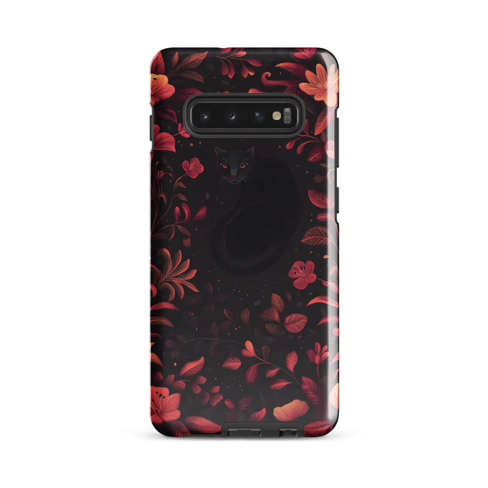 Enigmatic Feline Flora | Phone Case |  S10 Plus | Tough Case | Glossy