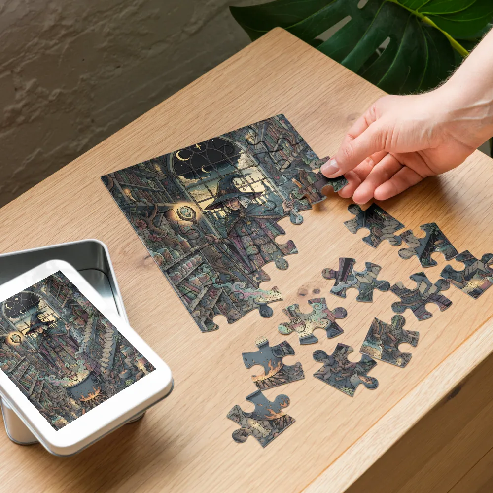 Moonlit Apothecary 
 Jigsaw Puzzle in Tin Box
