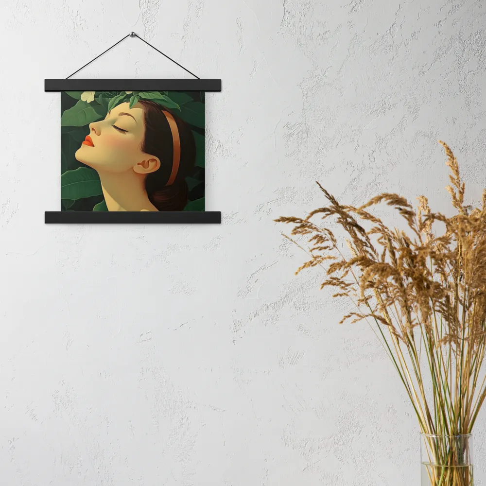 Serenity in Bloom | Poster With Black Wood Hanger | 10″×10″