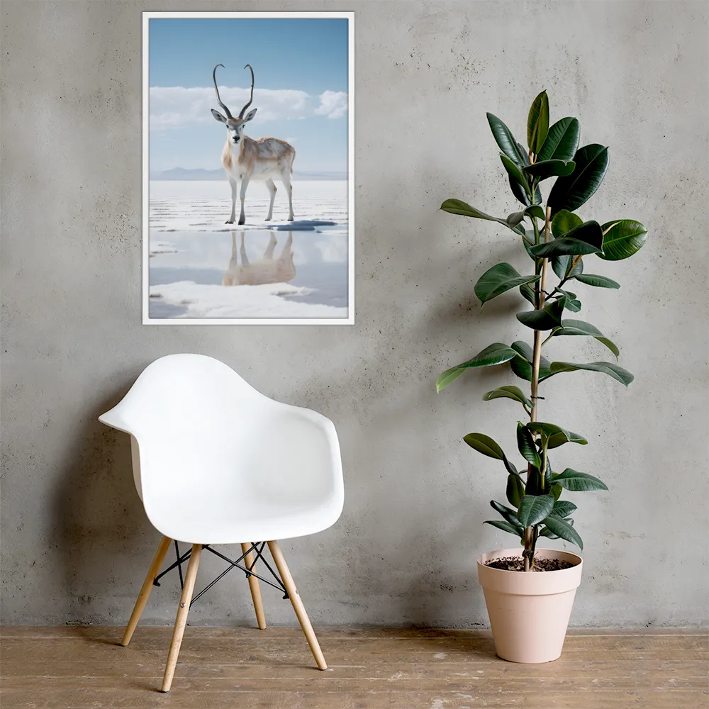 Reflection of Serenity | Poster with White Frame | 24″×36″