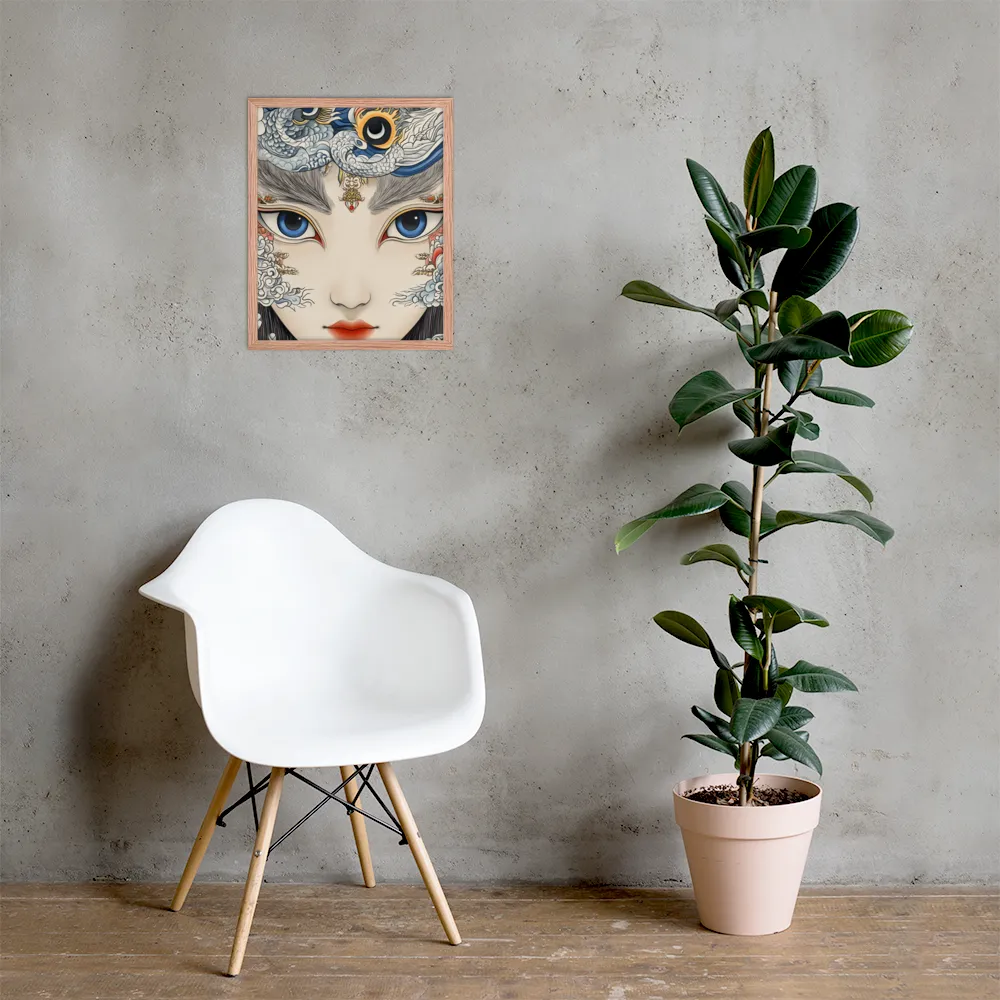 Guardian of Dreams | Poster with Red oak Frame | 16″×20″