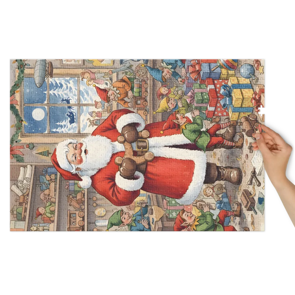 Santa's Busy Workshop 
 Jigsaw Puzzle in Tin Box