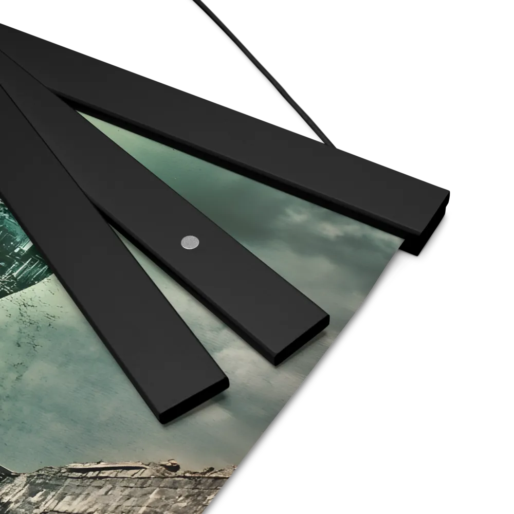 Ethereal Reflections: Identity in a Fragmented World | Poster With Black Wood Hanger | 12″×12″