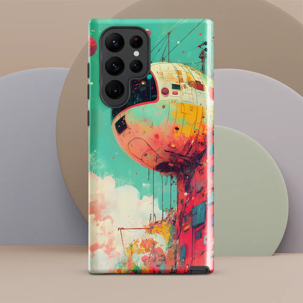Suspended Sphere in a Vibrant Dreamscape