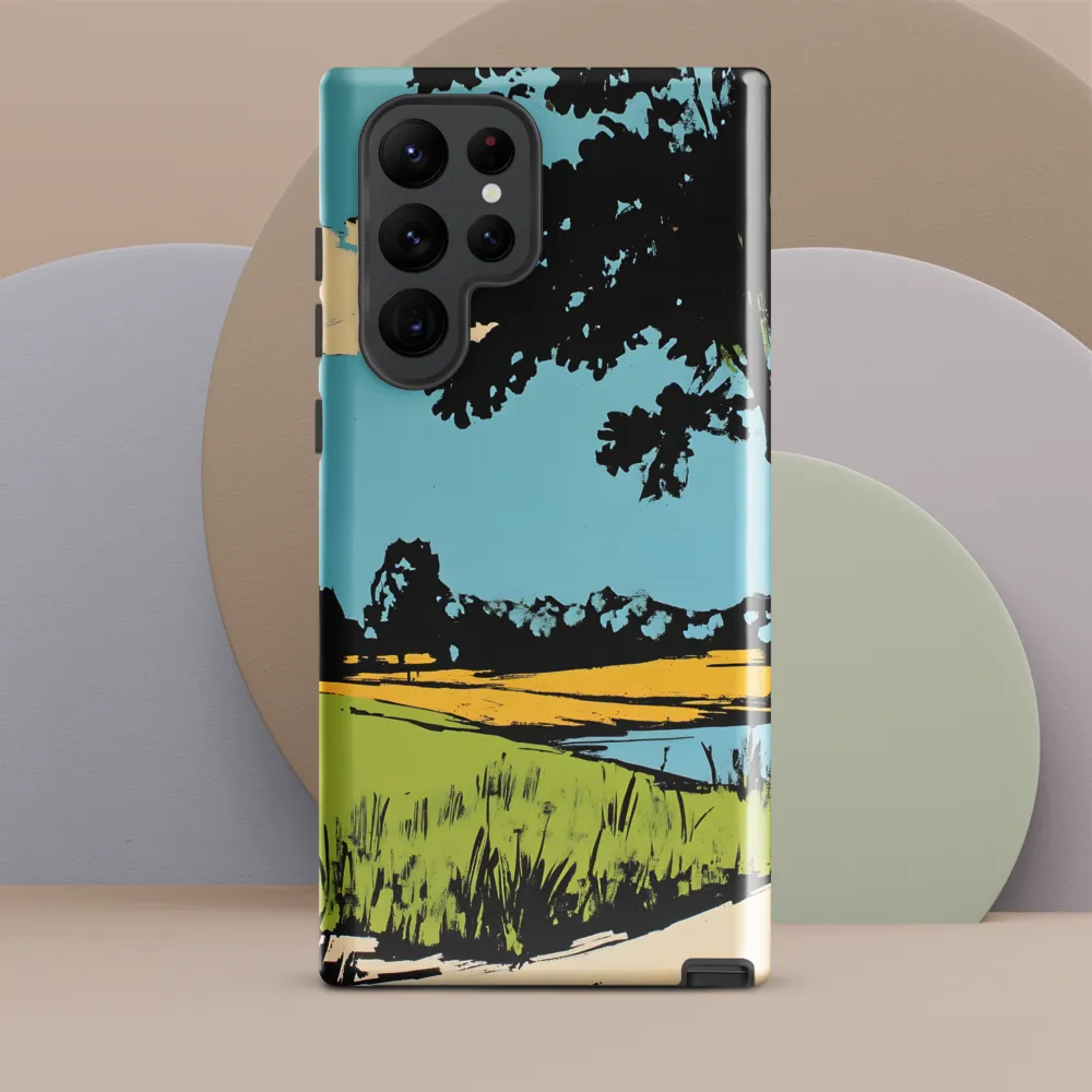 Vibrant Landscape in Pop Art Style