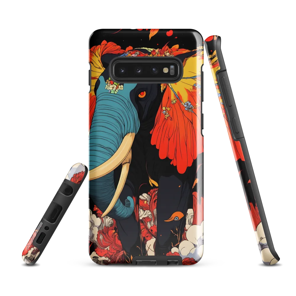 Majesty of the Floral Elephant | Phone Case |  S10 Plus | Tough Case | Glossy