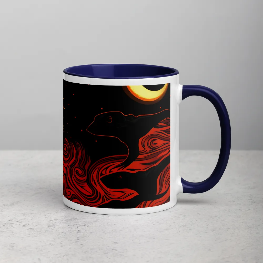 Portrait of a Man in Black and Orange | Mug