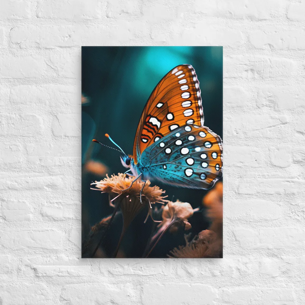 Whispers of Color: The Butterfly's Embrace | Canvas | 16″×24″
