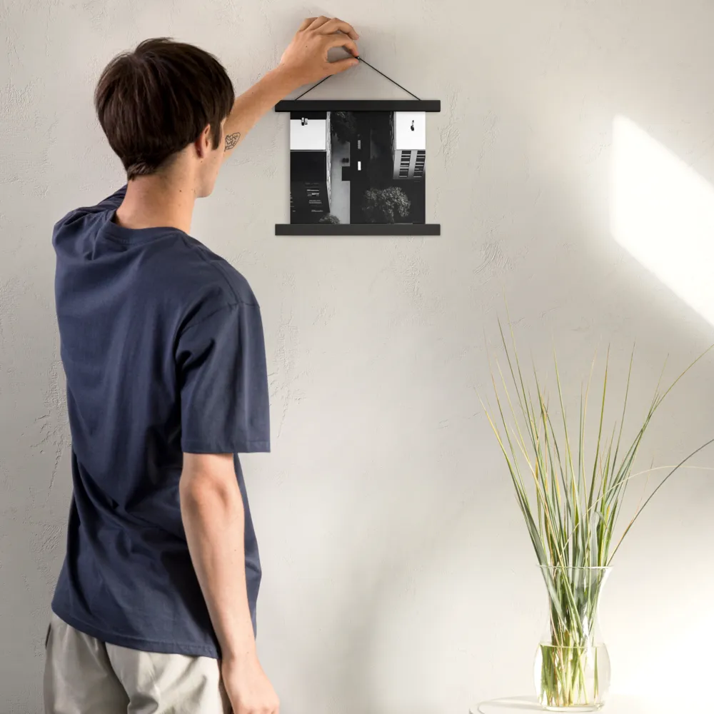 Urban Serenity from Above | Poster With Black Wood Hanger | 10″×10″