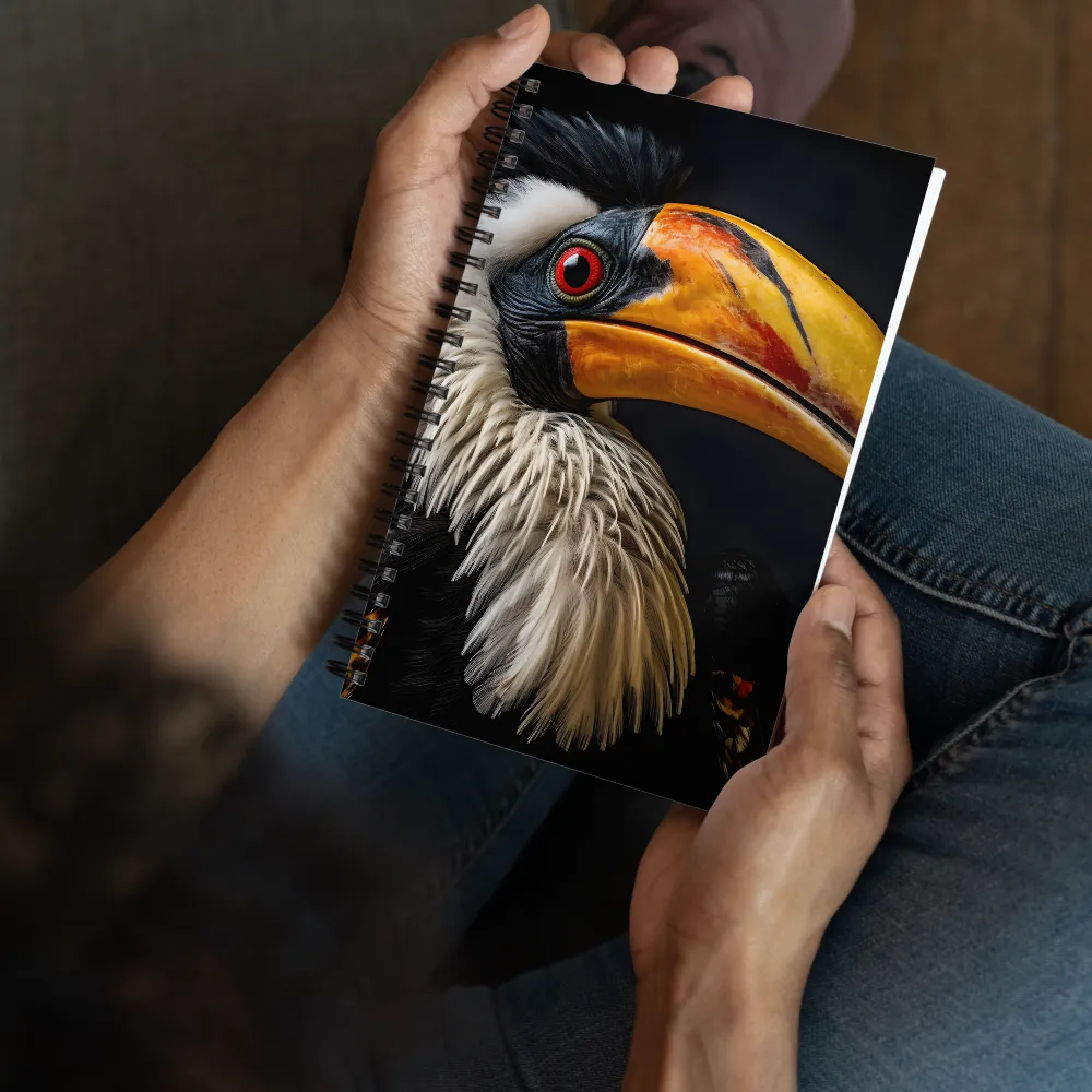 Majestic Hornbill Portrait | Spiral Notebook