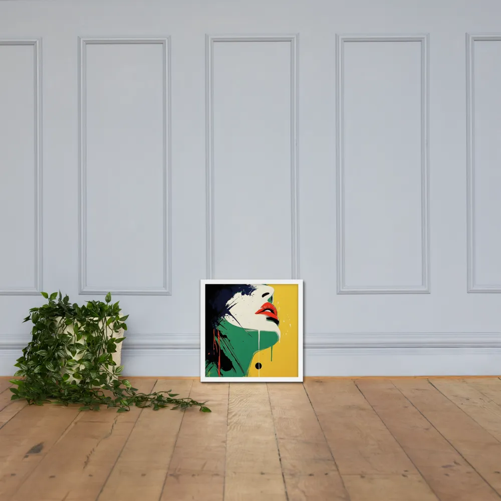 Bold Reflections: A Pop Art Portrait | Poster with White Frame | 16″×16″