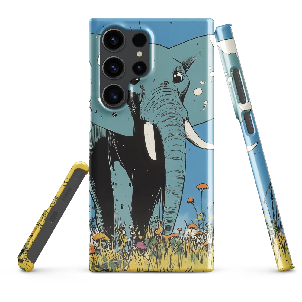 Whimsical Blue Elephant in Bloom