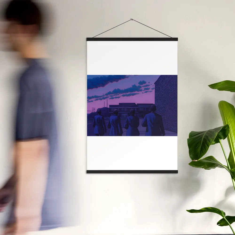 The Twilight Stroll | Poster With Black Wood Hanger | 24″×36″