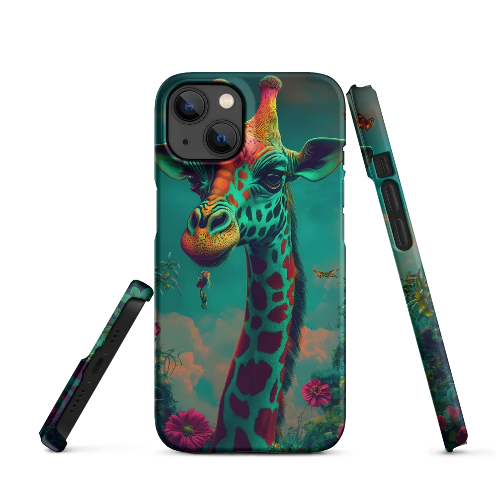 Whimsical Giraffe Among Blossoms