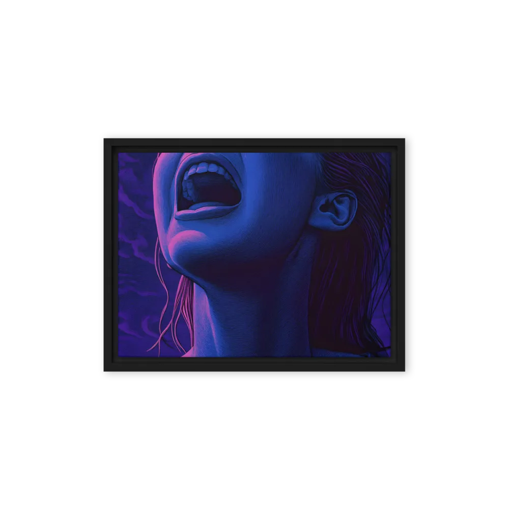 Echoes of Anguish | Canvas with Black Frame | 12″×16″
