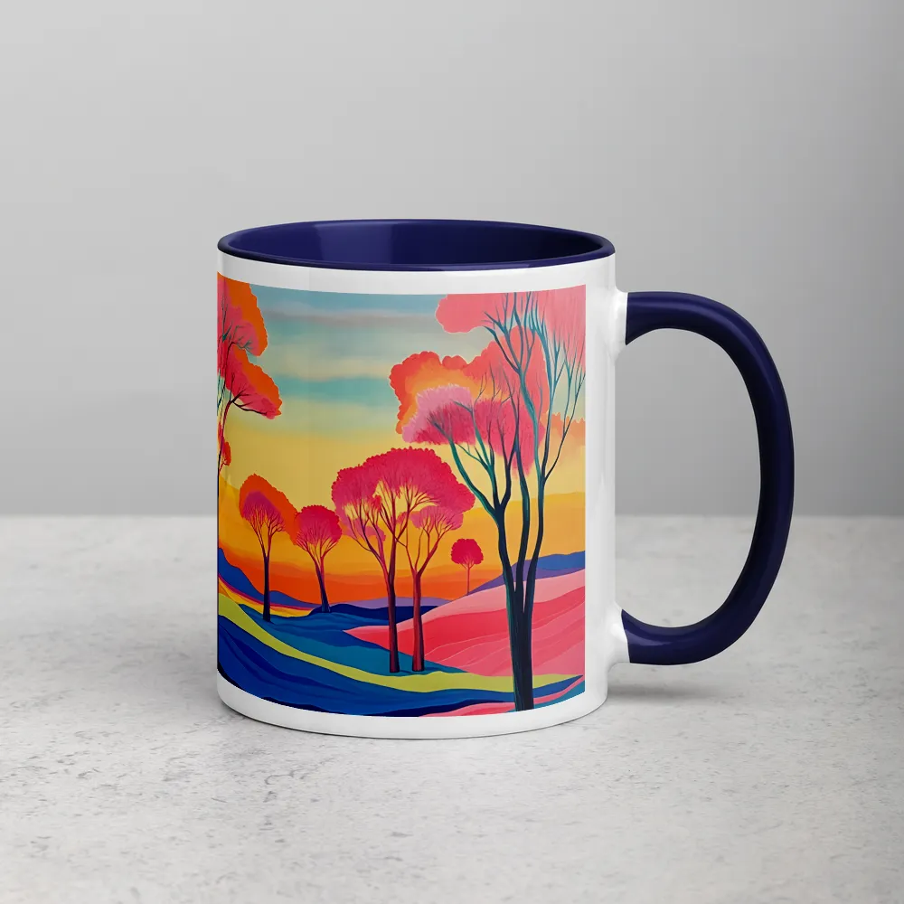 Abstract Landscape with Pink Trees | Mug