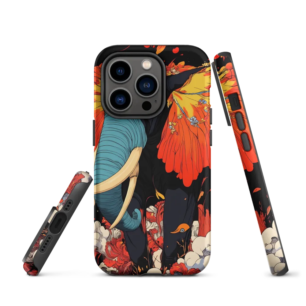 Majesty of the Floral Elephant | Phone Case |  14 Pro | Tough Case | Matte