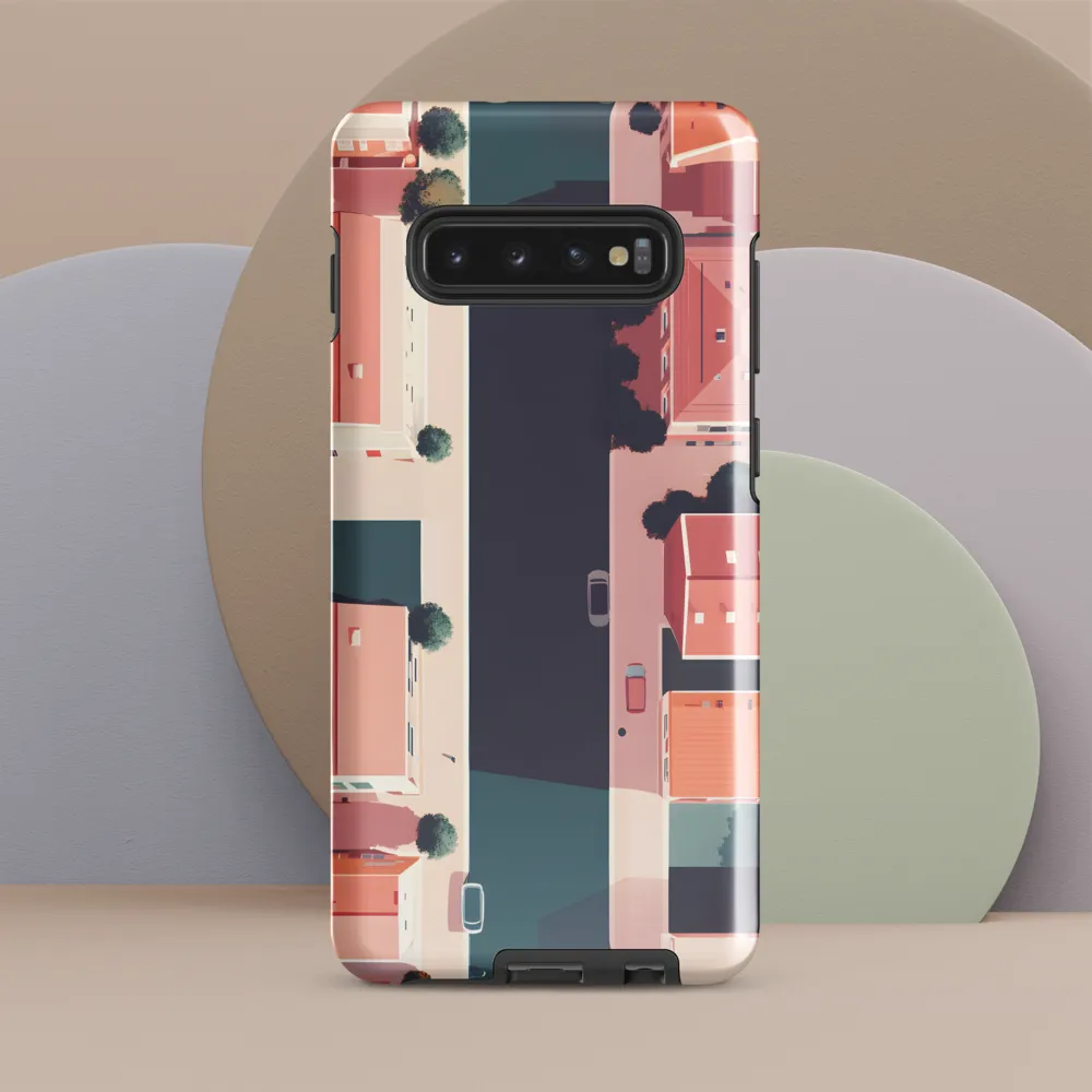 Aerial Serenity: The Tranquil Urban Landscape | Phone Case |  S10 Plus | Tough Case | Glossy