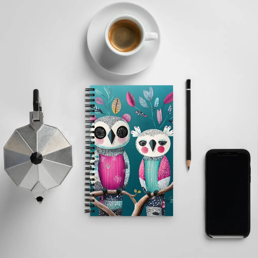 Whimsical Duo: A Celebration of Nature and Color | Spiral Notebook