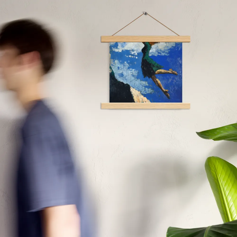 Boundless Ascent | Poster With Oak Wood Hanger | 10″×10″