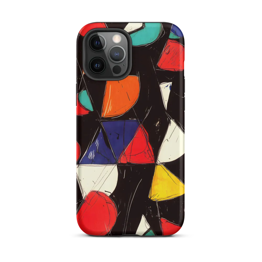 Vibrant Geometric Symphony | Phone Case |  12 Pro Max | Tough Case | Matte