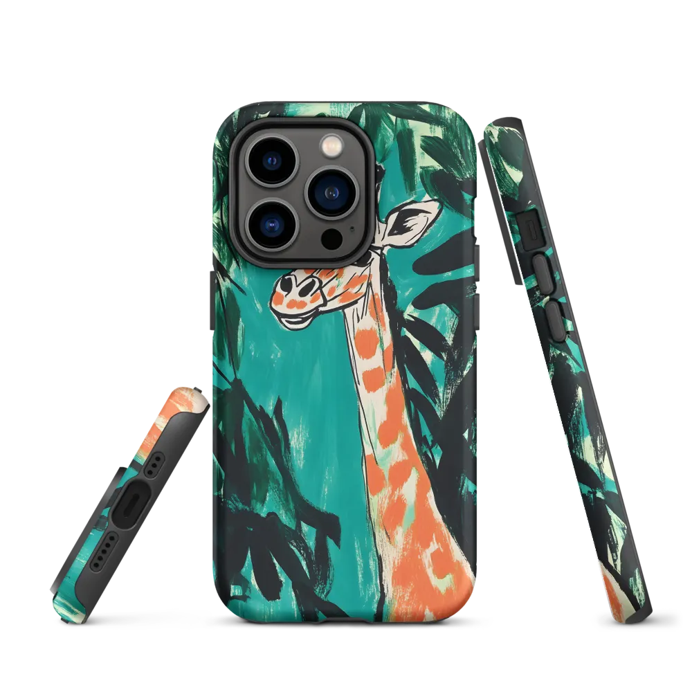 Curious Giraffe in Lush Greenery | Phone Case |  14 Pro | Tough Case | Matte