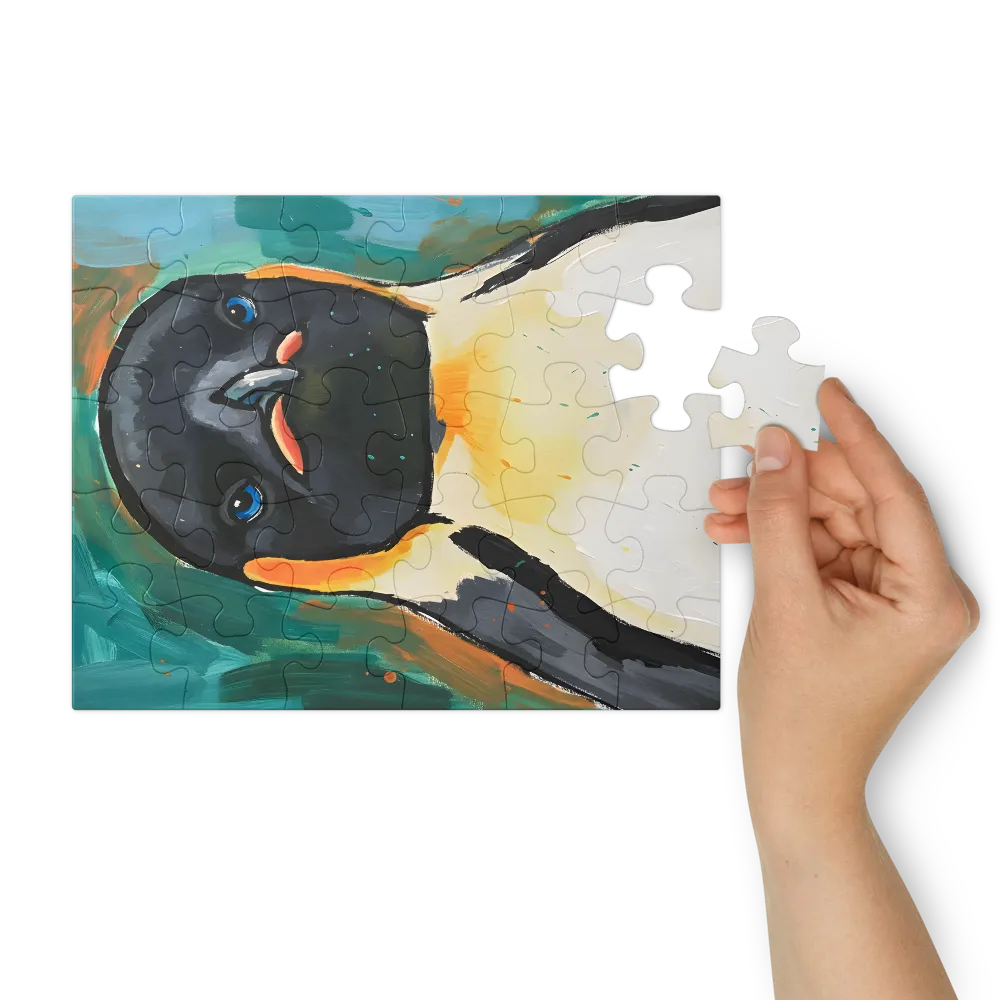Regal Penguin Portrait 
 Jigsaw Puzzle in Tin Box