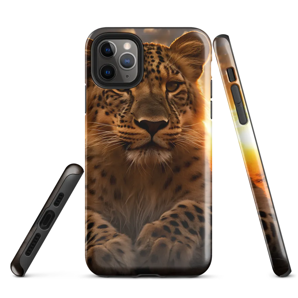 Regal Presence: The Leopard at Sunset | Phone Case |  11 Pro Max | Tough Case | Glossy