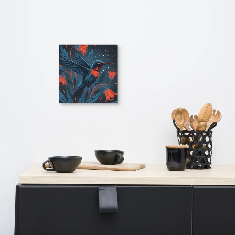 Midnight Hummingbird 
 Canvas | 10″x 10″