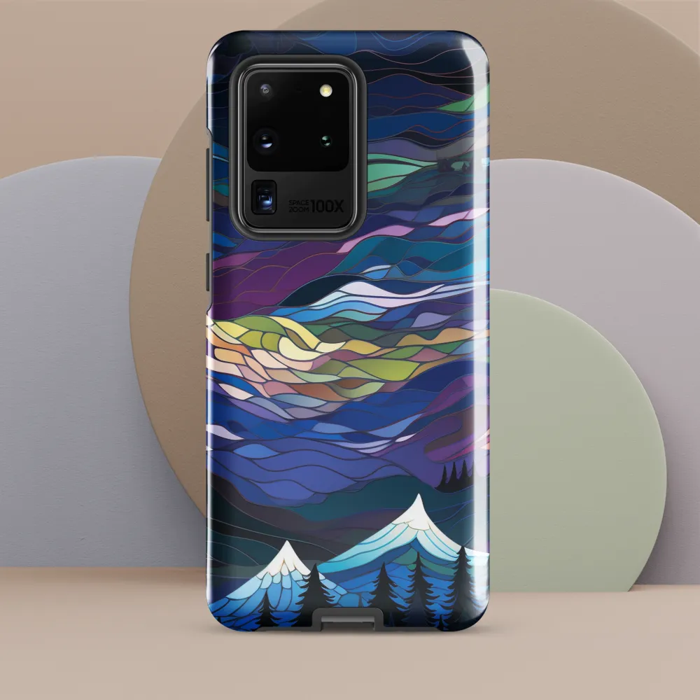 Twilight Peaks: An Abstract Mountain Landscape