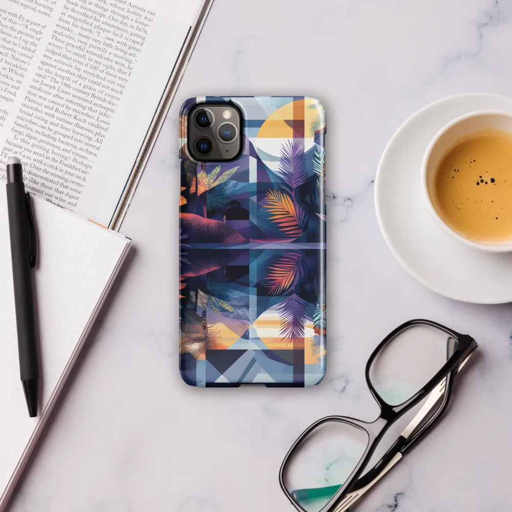 Tropical Serenity: A Modern Landscape | Phone Case |  11 Pro Max | Snap Case | Glossy