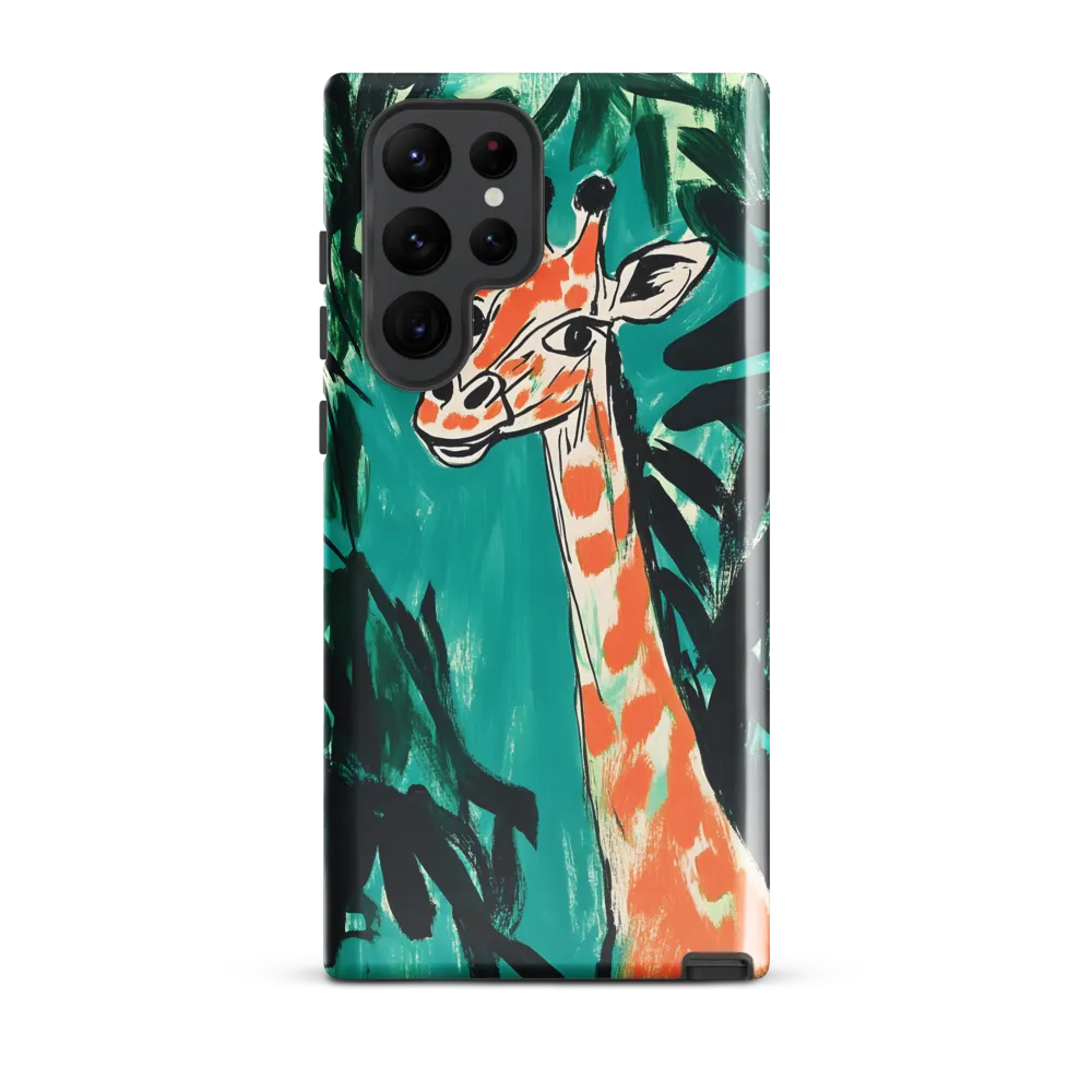 Curious Giraffe in Lush Greenery | Phone Case |  S22 Ultra | Tough Case | Glossy