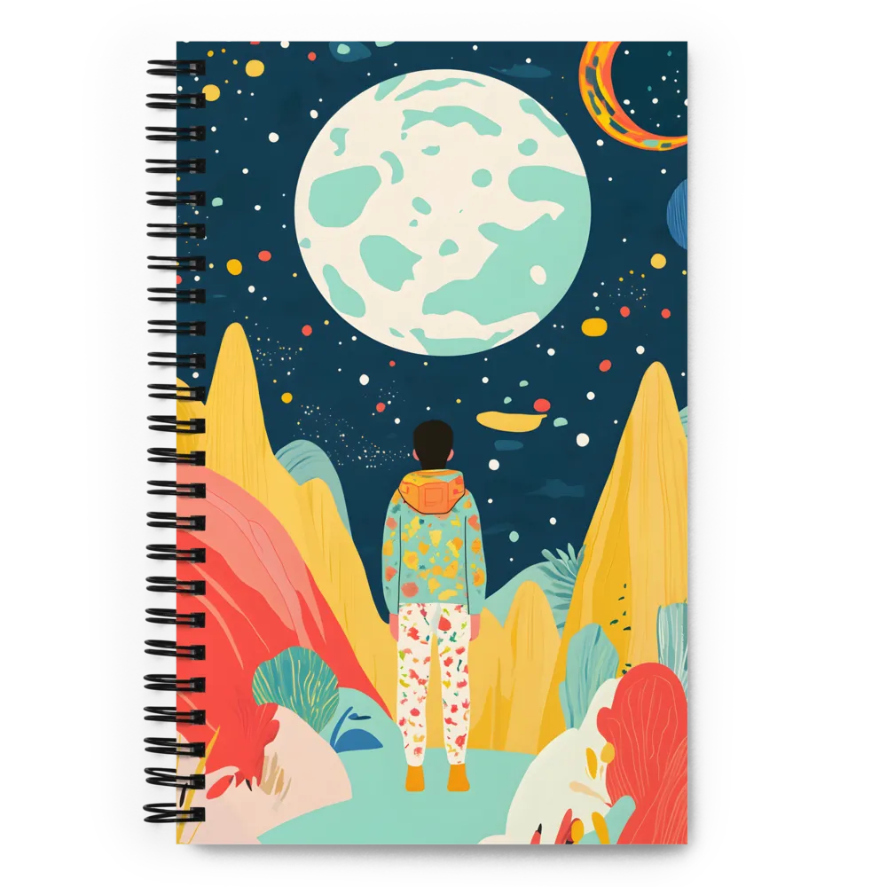 Dreamscapes Under Cosmic Light | Spiral Notebook