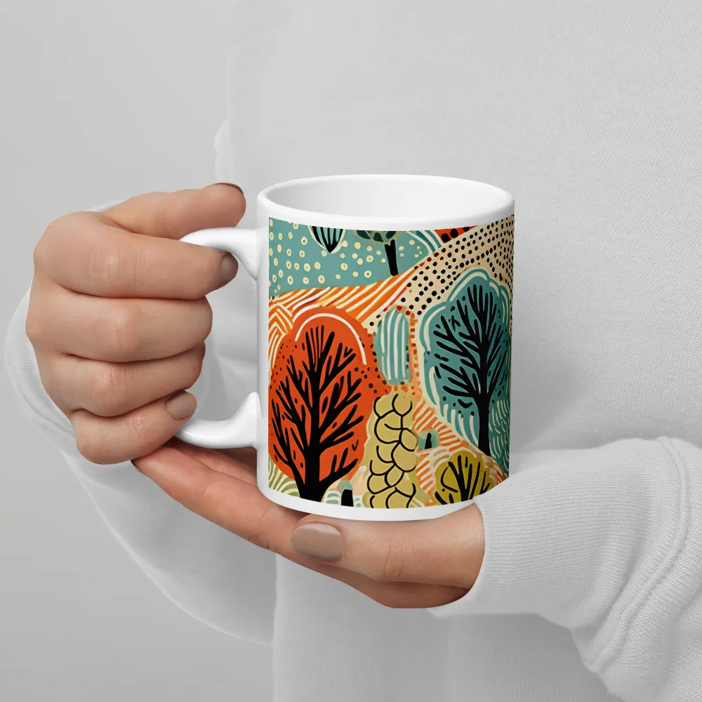 Whimsical Forest Patterns | Mug with White inside | 11 oz