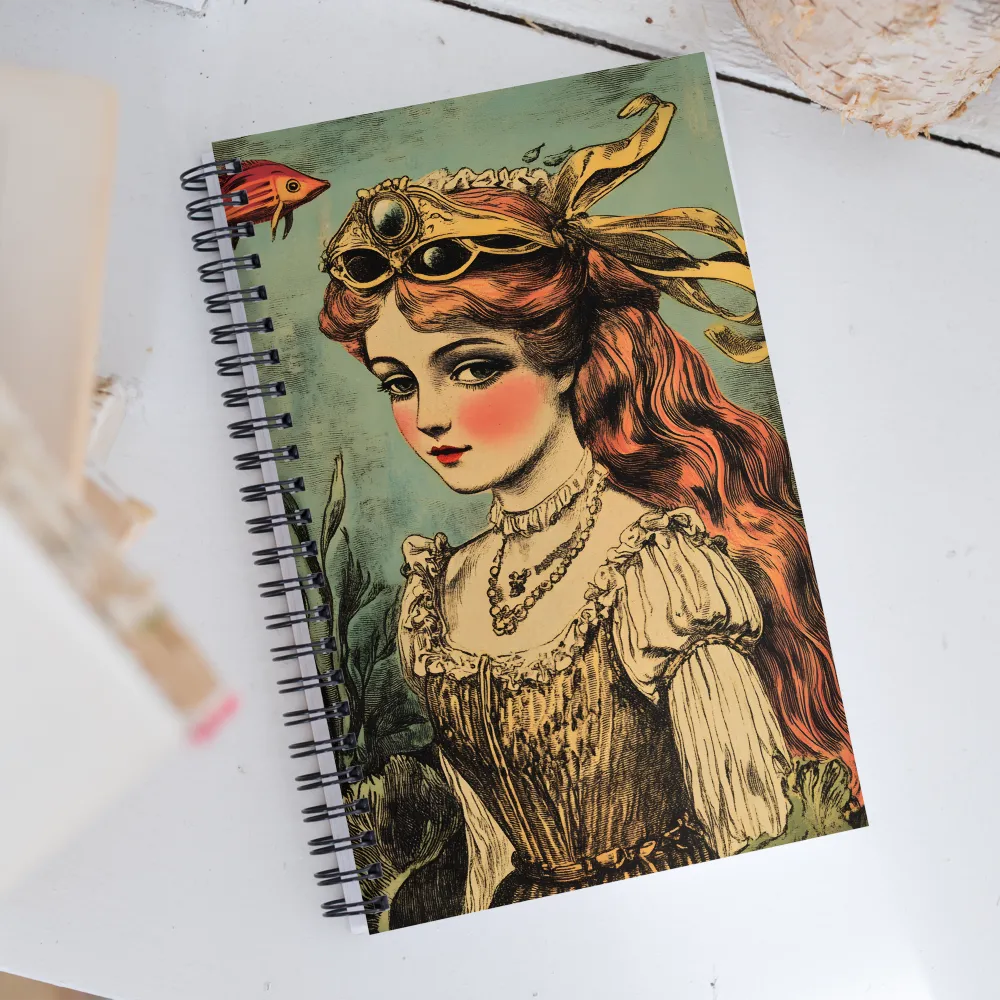 Elegance Beneath the Waves | Spiral Notebook