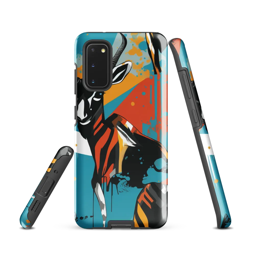 Dynamic Antelope in Vivid Abstract