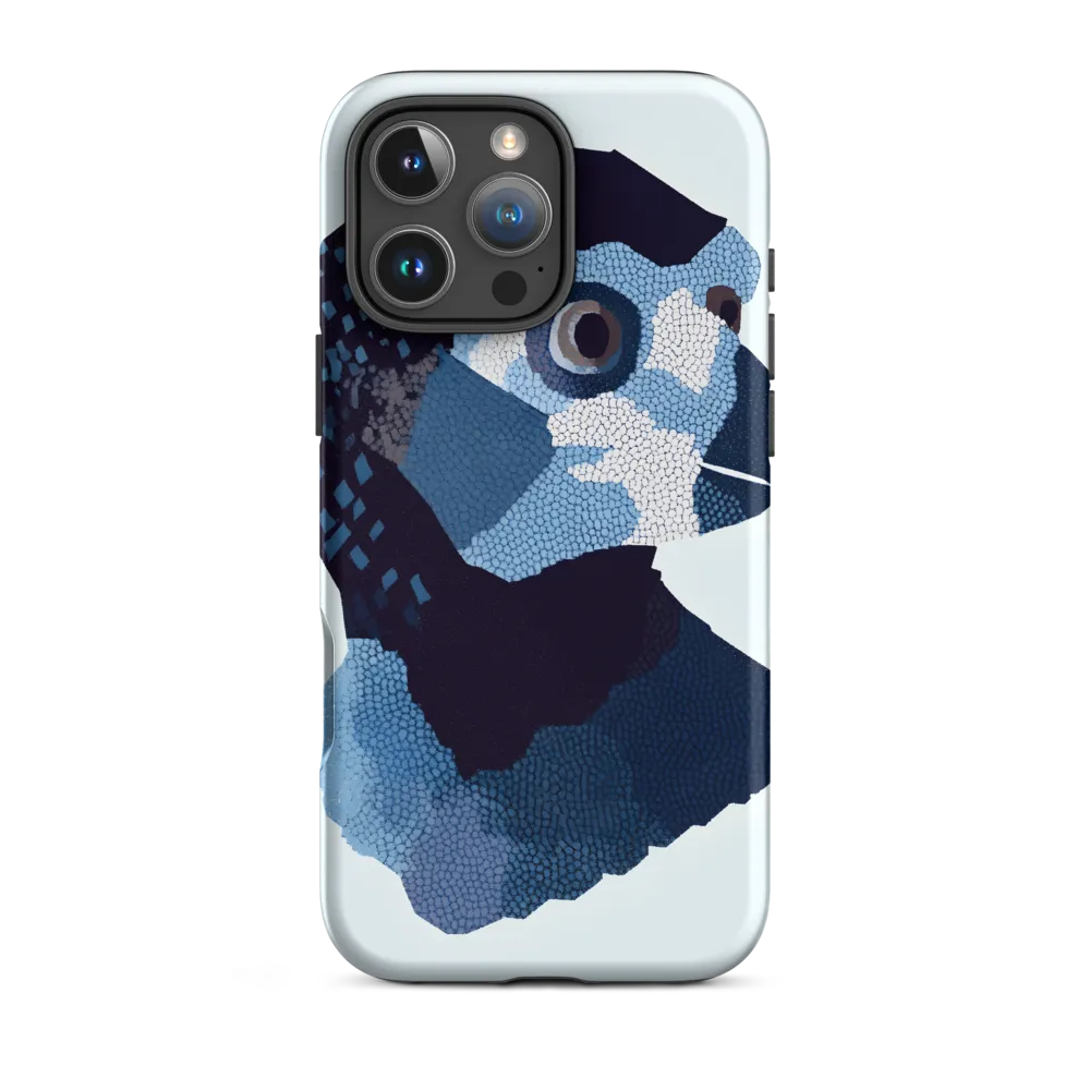 Abstract Avian Portrait in Blue